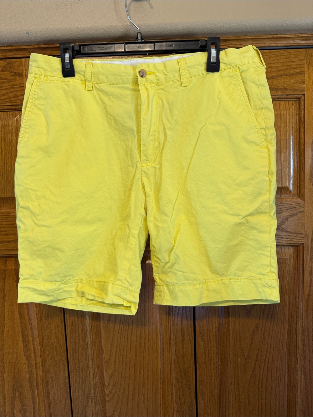 Polo by Ralph Lauren Men's Yellow Flat-Front Shorts